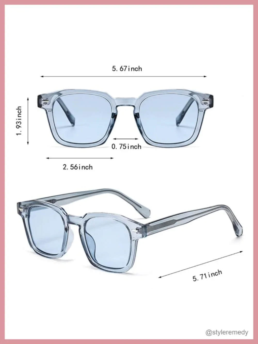 Retro Square Sunglasses UV400 Protection Lightweight PC Frame Unisex Trendy